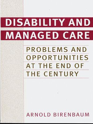 cover image of Disability and Managed Care